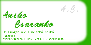 aniko csaranko business card